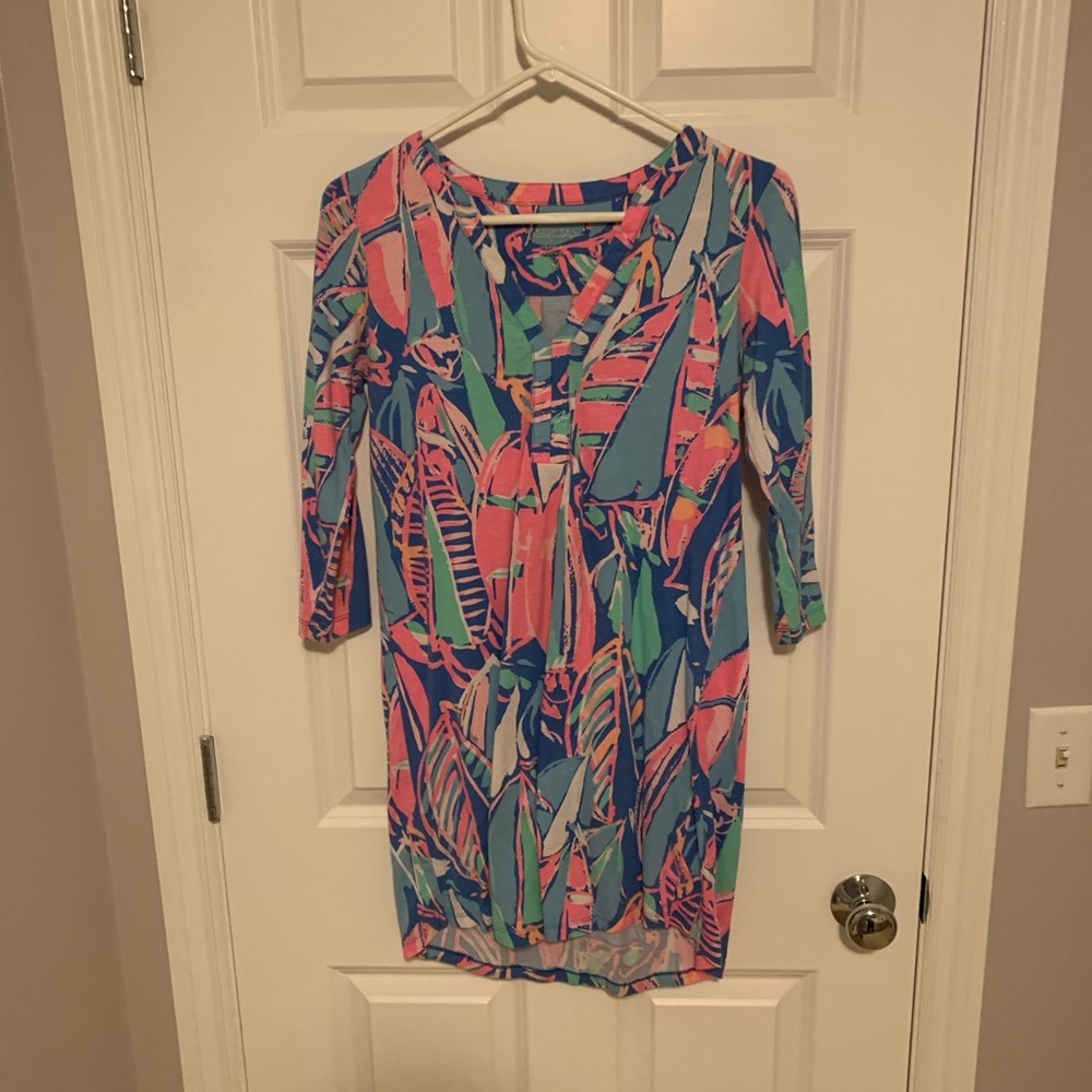 XS Lily Pulitzer 3/4 sleeve multicolored dress